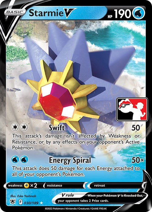 Starmie V (030/189) [Prize Pack Series Three]