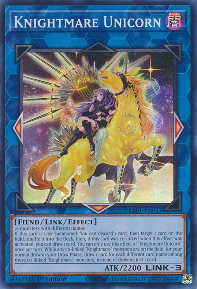 Knightmare Unicorn (Alternate Art) [RA01-EN043] Super Rare