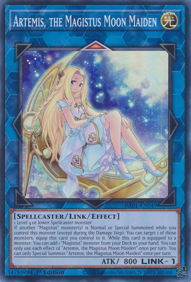 Artemis, the Magistus Moon Maiden [RA01-EN049] Super Rare