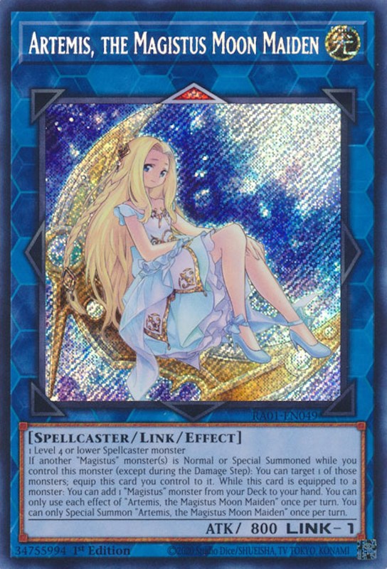 Artemis, the Magistus Moon Maiden [RA01-EN049] Secret Rare