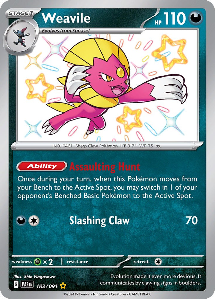 Weavile (183/091) [Scarlet & Violet: Paldean Fates]