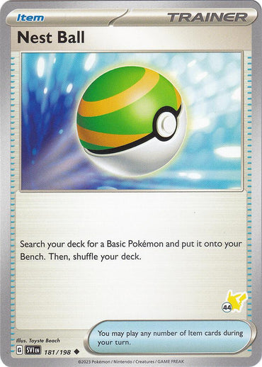 Nest Ball (181/198) (Pikachu Stamp #44) [Battle Academy 2024]