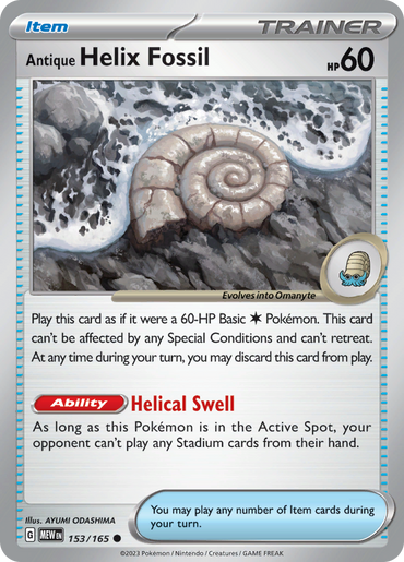 Antique Helix Fossil (153/165) [Scarlet & Violet 151]