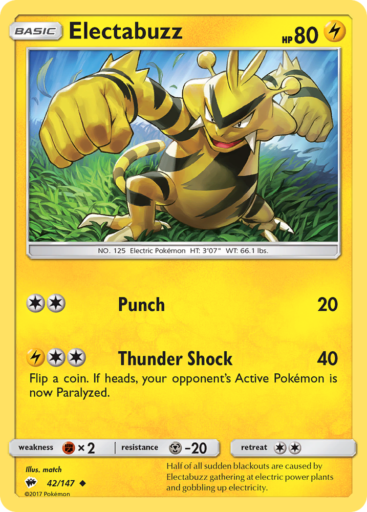 Electabuzz (42/147) [Sun & Moon: Burning Shadows]