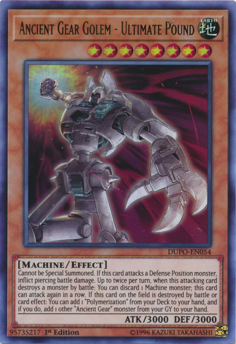 Ancient Gear Golem - Ultimate Pound [DUPO-EN054] Ultra Rare